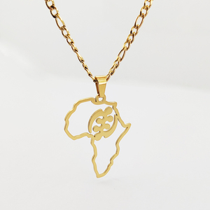 Collar Gye Nyame Chapado en Oro de 18K, Collar Gye Nyame Minimalista de Acero Inoxidable, Novedades en Joyería Africana - Product Image 6