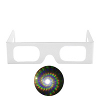 Approvisionnement d'usine Lunettes de diffraction Impression personnalisée Logo Papier Stratification Carton 3D Effet arc-en-ciel Promotion Lunettes de diffraction