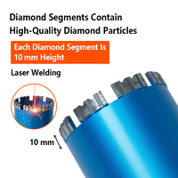 LAANCI 25-300mm Forets diamantés turbo à segment diamanté soudé au laser pour béton, Scies cloches diamantées, Forets de perçage pour béton