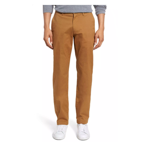 Pantalon chino 100% coton confortable pour hommes, taille haute, jambe droite, tissu tissé, coupe régulière, dernière mode, vente en gros OEM - Product Image 4