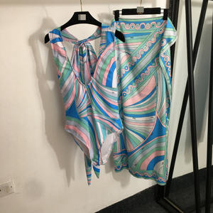 2026 Summer New Arrivals High-End <b>Sexy</b> 3-Piece Bikini Separates Set-Bandeau Bra + Cheeky Briefs + Beach Sarong <b>Skirt</b> <b>Short</b> Quick - Product Image 2