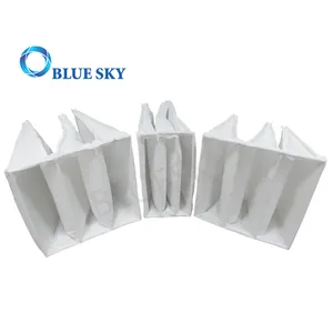 Air Filter HVAC Systems Nonwoven Synthetic Pocket Filter Air Filter Bag With F5 Efficiency