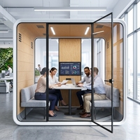Cabine téléphonique de bureau, Pod multimédia, Suite exécutive, Espace de travail isolé, Salle de réunion insonorisée pour 4 personnes, Testé SGS BIFMA