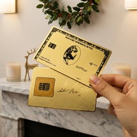 Carte de visite professionnelle en métal plaqué or de qualité supérieure avec code QR pour les professionnels de la réseauterie intelligente, cadeau d'entreprise