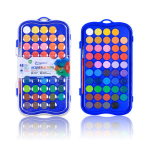 Giorgione OEM Art Student Set de pintura de acuarela sólida 12 24 36 48 Cakes acuarela pincel de pelo para pintura de papel - Product Image 1