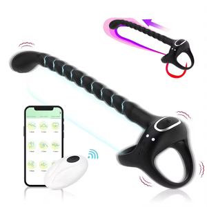 Second Generation APP <b>Remote</b> Control Vibration <b>Lock</b> Ring, Male Ring, Male and Female Co Vibration Masturbator Anal Plug - Product Image 3