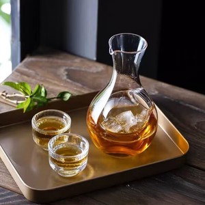 Carafe à whisky, vin et saké en cristal <span class=keywords><strong>de</strong></span> haute qualité <span class=keywords><strong>de</strong></span> style japonais classique avec poche à glace, soufflée à la main, grande capacité - Product Image 2
