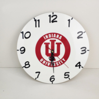 Jam Dinding Mekanik Bulat 10-Inci untuk Sublimasi, Dekorasi Rumah DIY dengan Display MDF Sublimasi Kosong untuk Ruang Tamu