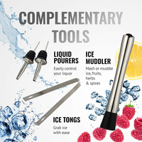 Ensemble de shaker à cocktails Boston en acier inoxydable Wuyi Camol, 16 pièces, capacité de 750 ml, kit d'outils de bar professionnels écologiques