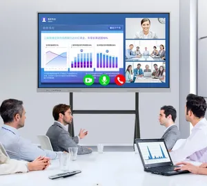Eğitim veya toplantılar için uygun 86 inç çoklu dokunmatik ekran akıllı tahta 4K ekran interaktif beyaz tahta