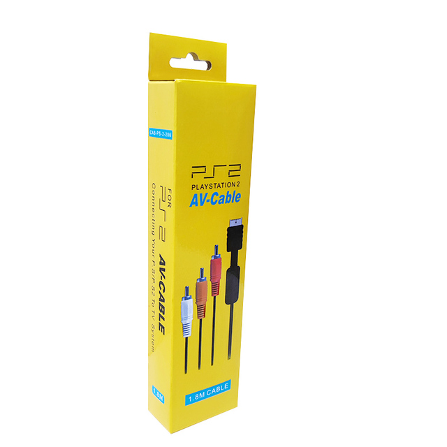 1.8 M for PS2 AV Cable Line Audio Video Component Cables Cord Wire 3 RCA TV Lead for PS1/PS2/PS3 Game Console AV Cable