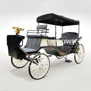 High Quality ZOWN Electric Royal Horse Carriage <b>Battery</b> <b>Operated</b> 4 Wheel Sightseeing Wagon 2-Year Warranty for Outdoor Wedding - Product Image 1