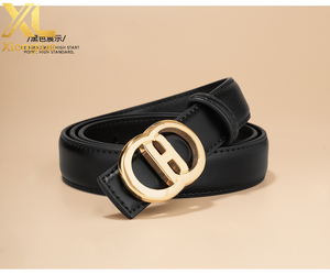 Nuevos Cinturones de Cuero Genuino para Mujer, Diseño en Forma de 8, Venta al Por Mayor de Fábrica, Cinturones de Moda para Vestidos y Jeans - Product Image 4