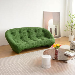 <span class=keywords><strong>Canapé</strong></span> trois <span class=keywords><strong>places</strong></span> en forme de coquille, design incurvé en tissu, style minimaliste italien, <span class=keywords><strong>canapé</strong></span> moderne pour salon, aspect haut de gamme, haute densité - Product Image 1