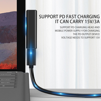 Adaptateur convertisseur USB C vers Surface 45W 15V 3A pour Microsoft Surface Pro Go Laptop Book 2 3