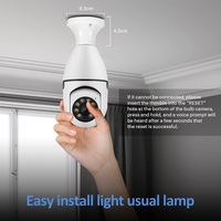 Nouvelle caméra de sécurité domestique sans fil HD 1080p à 360 degrés avec haut-parleur Wifi E27, caméra de sécurité intérieure en forme d'ampoule avec imagerie CMOS