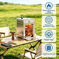 Gril à steak portable au propane, station de cuisson à la flamme maximale 1500°F/800°C, pour la maison et le camping, barbecue extérieur