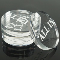 Bouton-poste rond Transparent en acrylique, à pression, en plastique, Texas Hold'em Pokers, nouvelle collection