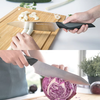 Couteau de chef de 8 pouces avec poignée en plastique Couteau de cuisine et accessoires Outil en métal durable