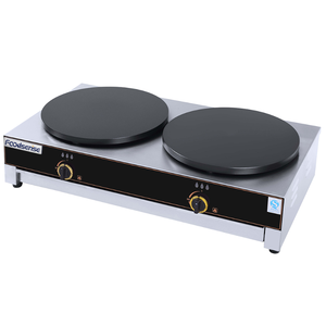 Crepera Comercial de Gas de 2 Placas, Doble Quemador, Antiadherente, para <span class=keywords><strong>Cereales</strong></span>, Panqueques <span class=keywords><strong>y</strong></span> Crepas - Product Image 1