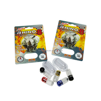Emballages personnalisés vides pour pilules d'amélioration masculine, boîtes de présentation 3D, cartes blister Rhino 8 8000, emballage de capsules et pilules Rhino 69