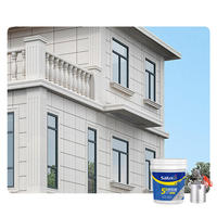 Revêtement liquide acrylique Salux pour murs extérieurs de bâtiments, texture marbre et granit, application par pulvérisation, baril de 25 kg, séchage en 4+7 jours