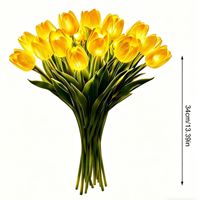 Lampu Malam LED Tulip Buket Bunga Realistis Desain Modern Dekorasi Kamar Tidur Lampu Meja Kecil Buatan Tangan untuk Hadiah Hari Ibu