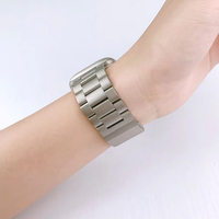 Luxus Herren Business Metal Armband Neues Edelstahl Link Armband für Smartwatch Passend für Apple Ultra 49mm 45mm 44mm 42mm