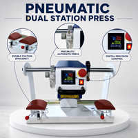 Presse à Chaud Pneumatique Automatique Double Station pour Casquettes de Baseball par Sublimation AIBA G--031F 110V/220V Garantie 1 An