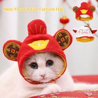 Chapeau pour animaux de compagnie personnalisé avec imprimé sur mesure, motif chat mignon, en tissu de laine écologique, accessoires capillaires toutes saisons, vente en gros