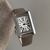 Montre à quartz pour femme LYN-206, tendance, simple, carrée, décontractée, polyvalente, rétro, dorée