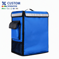 Sac isotherme personnalisé avec logo, double compartiment, 42/56L, en bâche PVC enduite imperméable, idéal pour les livreurs de repas - Grande Vente