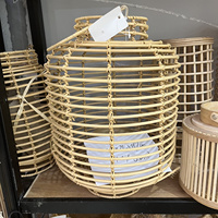 Lumière en papier tissé en osier personnalisée moderne Décoration intérieure pour chambre d'enfant Salon
