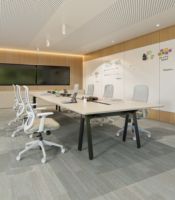 Table de conférence modulable en bois sur mesure pour bureau, série de mobilier moderne, écologique et durable