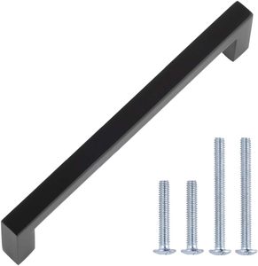 Puxador Quadrado Moderno em Aço Inoxidável Preto Fosco para Armário de Cozinha - Preço de Fábrica Barato BOKE - Product Image 1