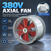Ventilateur axial de toit à décharge verticale Tubeaxial 400 mm en acier galvanisé pour projets de toiture