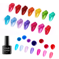 Vernis à gel de couleur translucide sans HEMA Soak-off OEM Logo personnalisé en vrac Vente en gros Nail Art Gel UV de haute qualité Échantillon gratuit