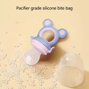 BPA içermeyen bebek emziği diş çıkarma yumuşak güvenli silikon torbalar taze bebek meyve mama besleyici emzik