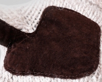 Gants d'hiver en laine à demi-doigts avec double couche de chaleur au poignet et écran tactile Gants sans doigts pour le ski et le snowboard