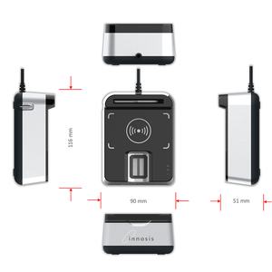 Lecteur de carte à puce avec NFC et biométrique | Bleu | Interface USB-C | Terminal d'authentification d'identité 3-en-1 - Product Image 3