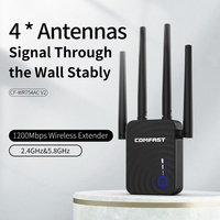 Extensor de rango WiFi V2, 1200Mbps, 2,4G/5G, repetidor WiFi de doble banda, amplificador de señal, repetidor WIFI AP inalámbrico