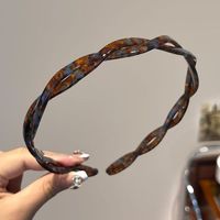 Bando Rambut Asetat Berpilin Warna-warni Vintage, Aksesoris Rambut Trendi untuk Wanita, Ikat Rambut Gaya Retro Elegan
