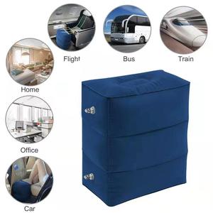 PVC <b>Inflatable</b> Footrest Pillow Flight Sleeping Resting Pillow on Airplane <b>Car</b> Kids Bed Portable Travel Foot Rest Pillow Foot Pad - Product Image 2