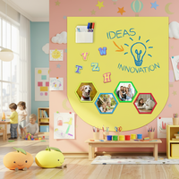 Tableau blanc interactif magnétique Art Déco UCI, imperméable, pour dessin d'enfants, autocollant mural réutilisable en PET, effaçable, taille personnalisée