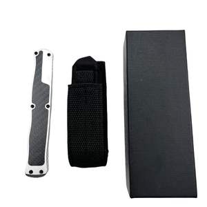 Navaja Plegable Personalizable para <span class=keywords><strong>Pastor</strong></span>, para Campamento, con Mango de Aluminio, Hoja de Fibra de Carbono D2, Estilo de Botón, para Caza, Supervivencia, Bricolaje - Product Image 5