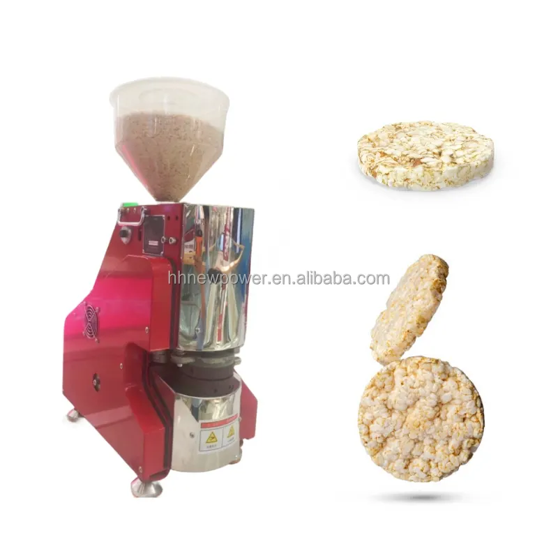 high quality Automatic small puffed rice cake oats corn barley cakes making machine price
