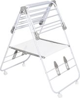 Séchoir à linge autoportant pliable en métal antirouille Dreamland avec étagère en maille, gain de place, en stock
