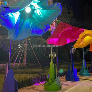 Parc corps humain détection ballon fleur ouverture et fermeture automatique fleur réverbère centre commercial visite champ lumière décor - Product Image 2