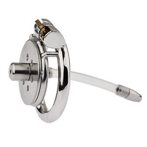 Paslanmaz çelik erkek düz Chastity kilit anti-kaçış Chastity kafes - Product Image 3