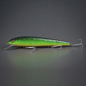 Usine de <span class=keywords><strong>matériel</strong></span> de pêche, vente <span class=keywords><strong>en</strong></span> gros de leurres <span class=keywords><strong>pour</strong></span> poissons d'eau douce, leurres <span class=keywords><strong>pour</strong></span> poissons nageurs, yeux de poisson 3D, leurres durs flottants, matériau ABS, 130 mm, 19 g avec hameçons - Product Image 1